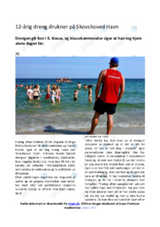 12-årig dreng drukner på Skovshoved Havn | Nyhedsartikel