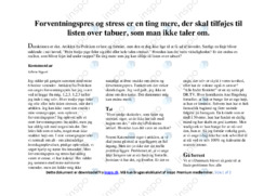 Forventningspres og stress er en ting mere | Artikel