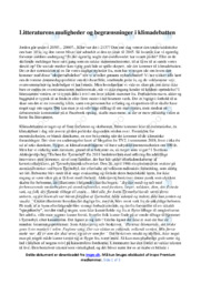 Klima | Reflekterende Artikel