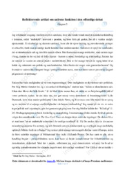 Reflekterende artikel oms atirens funktion i den offentlige debat