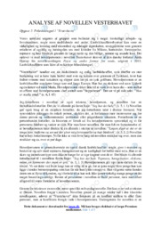 Vesterhavet | Analyse | Adda Djørup