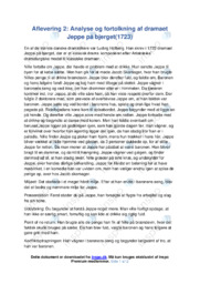 Jeppe på bjerget | Noter Analyse | Ludvig Holberg