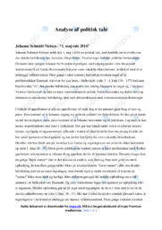 1. Maj-tale 2016 | Analyse | Johanne Schmidt Nielsen