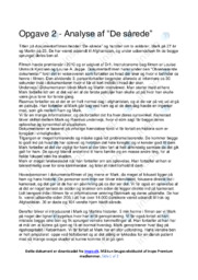 De sårede | Analyse | Louise Unmack Kjeldsen