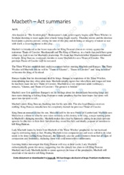 Macbeth | Summary