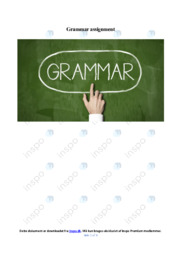 Grammar assignment