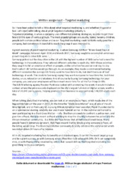 Targeted marketing | Opgave