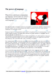 The power of language | Opgave