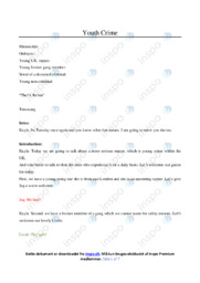 Youth Crime | Noter i engelsk | Over 6 sider