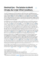 Electrical Cars | Essay