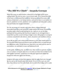 The Hill We Climb | fOpgave