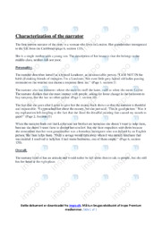 Characterization of the narrator | Opgave