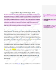 How to Write About Africa | Analytical essay