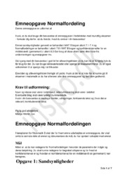 Normalfordeling | Emneopgave Matematik