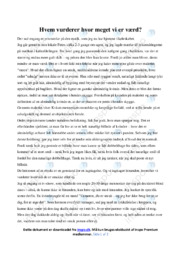 Hvem vurderer hvor meget vi er værd | Dansk Essay