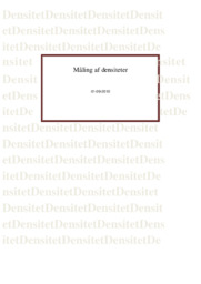 Måling af densiteter | Rapport