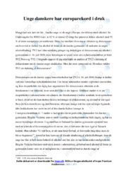 Unge danskere har europarekord i druk | Opgave