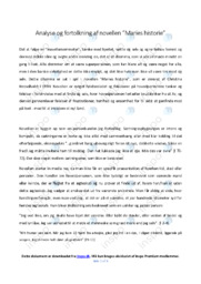 Maries historie | Analyse