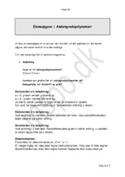 Andengradspolynomier | Emneopgave Matematik