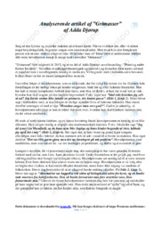 Grimasser | Analyse | Adda Djørup