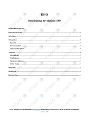 Den franske revolution 1789  | DHO