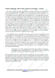 Bad or Mad | Analysis | Engelsk