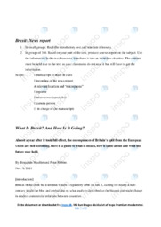 Brexit News report | Opgave