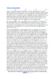 Nature and humanity | Essay