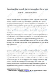 Louboutin heels and Sustainability | Opgave