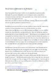 Simon Sinek on Millennials in the Workplace | Opgave