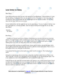 Love letter to Daisy | Engelsk Stil