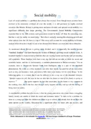 Social mobility | Essay