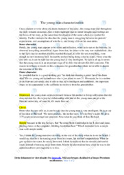 The young man | Characterization