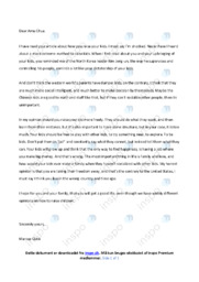 Dear Amu Chua | Brev