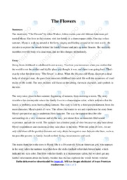 The Flowers | Essay