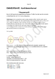 Konfidensinterval | Emneopgave | Matematik