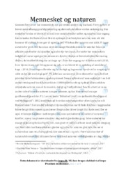 Mennesket og naturen | Dansk Essay