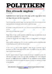 Den stressede ungdom | Debatindlæg