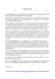 Dansk identitet | Dansk Essay