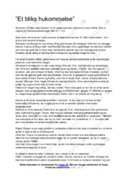 Et bliks hukommelse | Analyse | Jakob Wilms