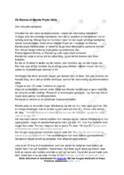 Oh Romeo | Noter Analyse | Merete Pryds Helle