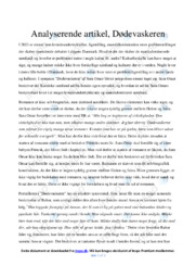 Dødevaskeren | Analyserende artikel