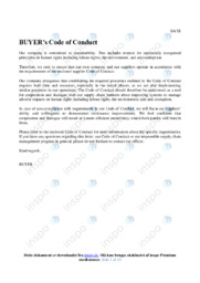 BUYER’s Code of Conduct | Opgave