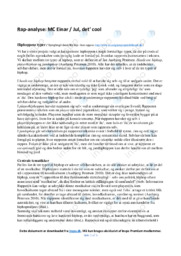 Jul, det’ cool | Noter Analyse | MC Einar