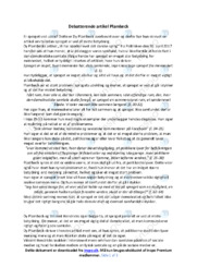 Plambeck | Debatterende Artikel