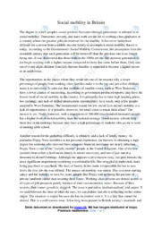 Social mobility in Britain | Opgave