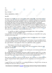 Sustainability at H&M | Letter