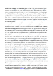 Hillbilly Elegy | Essay