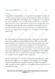 Cora Unashamed | Noter i engelsk | Over 2 sider