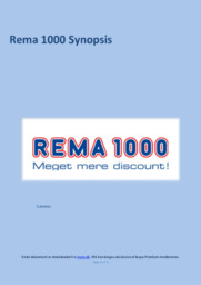 Rema 1000 | Synopsis